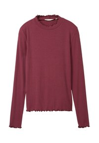 TOM TAILOR DENIM MIT STRUKTUR - Top s dlhým rukávom - deep wine red