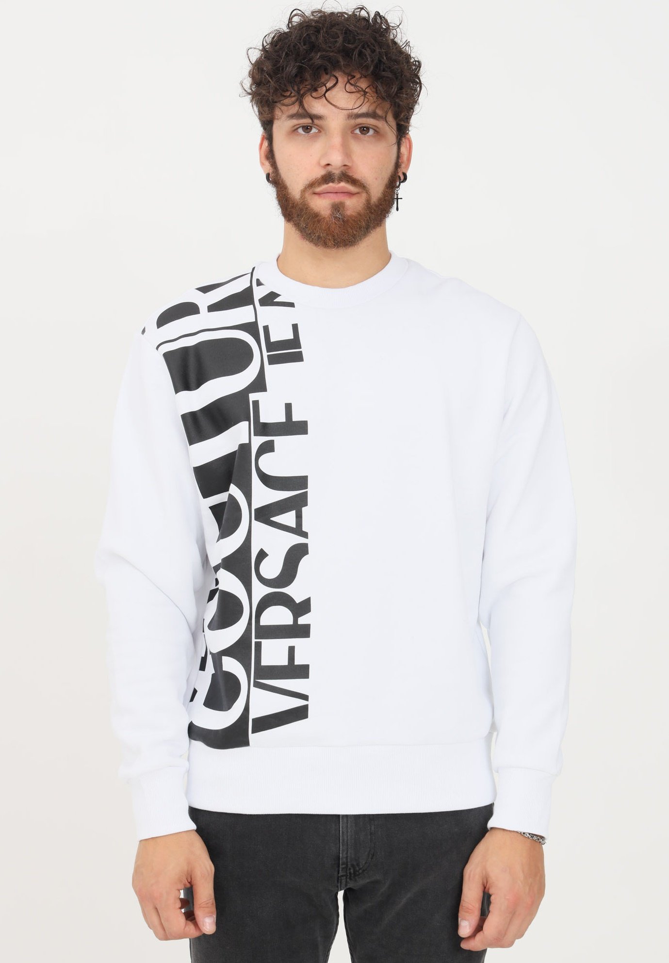 Versace Jeans Couture Felpa - bianco ottico/bianco - Zalando.it