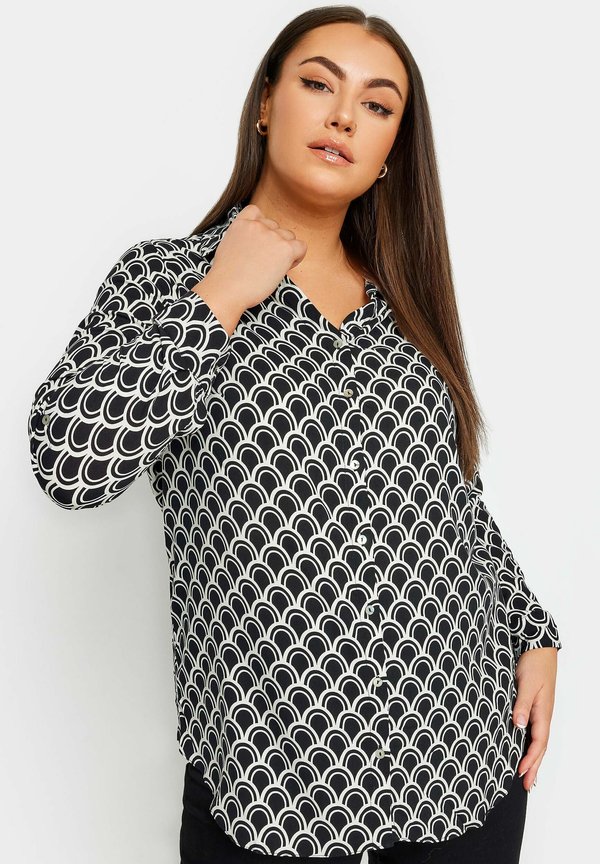 GEOMETRIC PRINT BUTTON THROUGH - Hemdbluse
