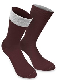 Normani MID CUT SOCKS BI-COLOR - Socken - bordeaux/hellgrau