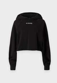 Pinko MEDIOCRE MAGLIA FELPA RICAMO LOGO  A FILO - Sportinis megztinis - nero limousine