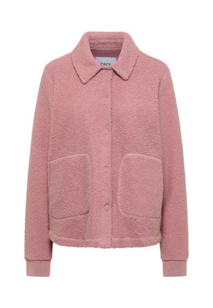 Cecil, TEDDY-OVERSHIRT MIT KNOPFLEISTE - Veste polaire - velvet rose