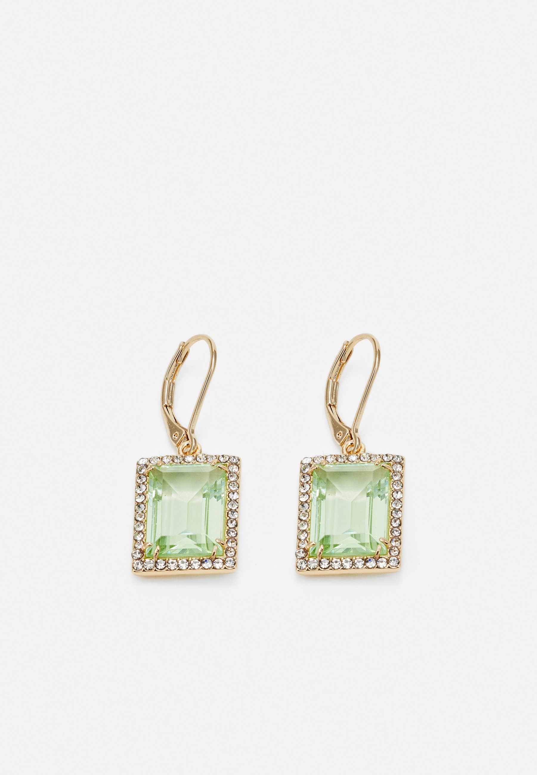 Boucles D’oreilles Pendantes à Trois Pierres – Cœur Et CZ – Or Blanc Plaqué – Élégant Et Moderne
