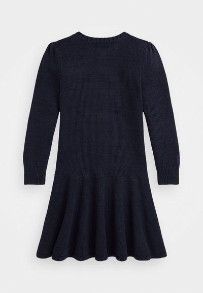 Polo Ralph Lauren POLO BEAR SWEATER DRESS - Svetríkové šaty - navy