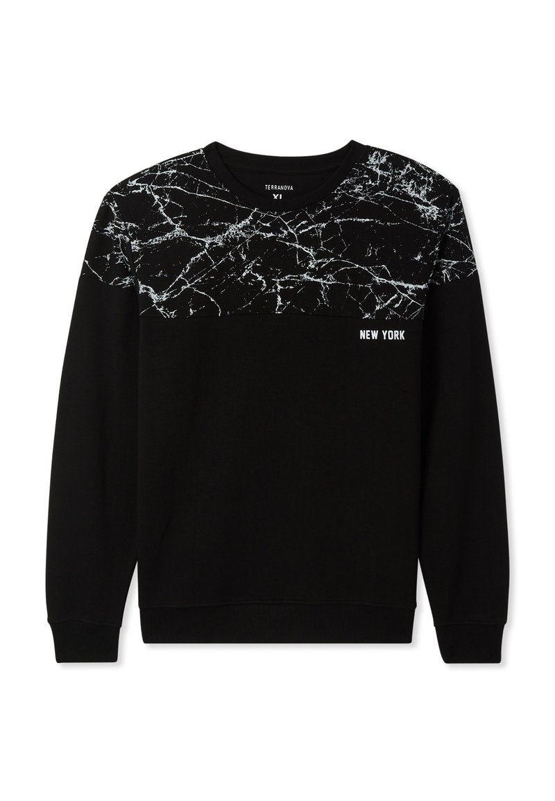 Terranova SPALLE SENZA CAPPUCCIO - Felpa - var nero