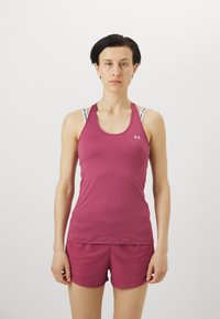 Under Armour RACER TANK - Topper - fuchsia dusk/white