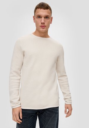 MIT MUSTERSTRUKTUR - Pullover - wollweiß