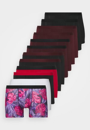 12 PACK - Boxerky - bordeaux/red/black
