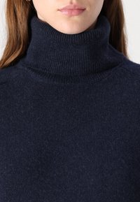 GANT DETAIL ROLLNECK DRESS - Abito in maglia - evening blue