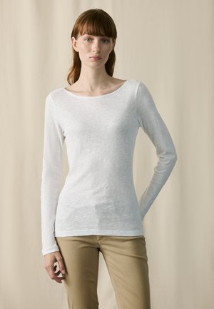 LONG SLEEVE BOAT NECK - T-shirt à manches longues - white