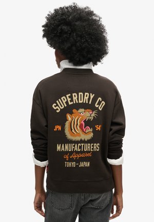 Superdry WORKWEAR GRAPHIC LOOSE - Sweatshirt - bison black