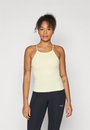 BUILT IN BRA HALTERNECK TANK - Top - yellow steam
