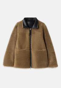 SHEARLING JACKET - Casaco de couro - black