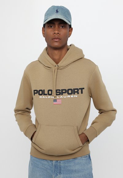Polo Ralph Lauren POLO SPORT HOODIE UNISEX - Džemperis ar kapuci - desert khaki/black