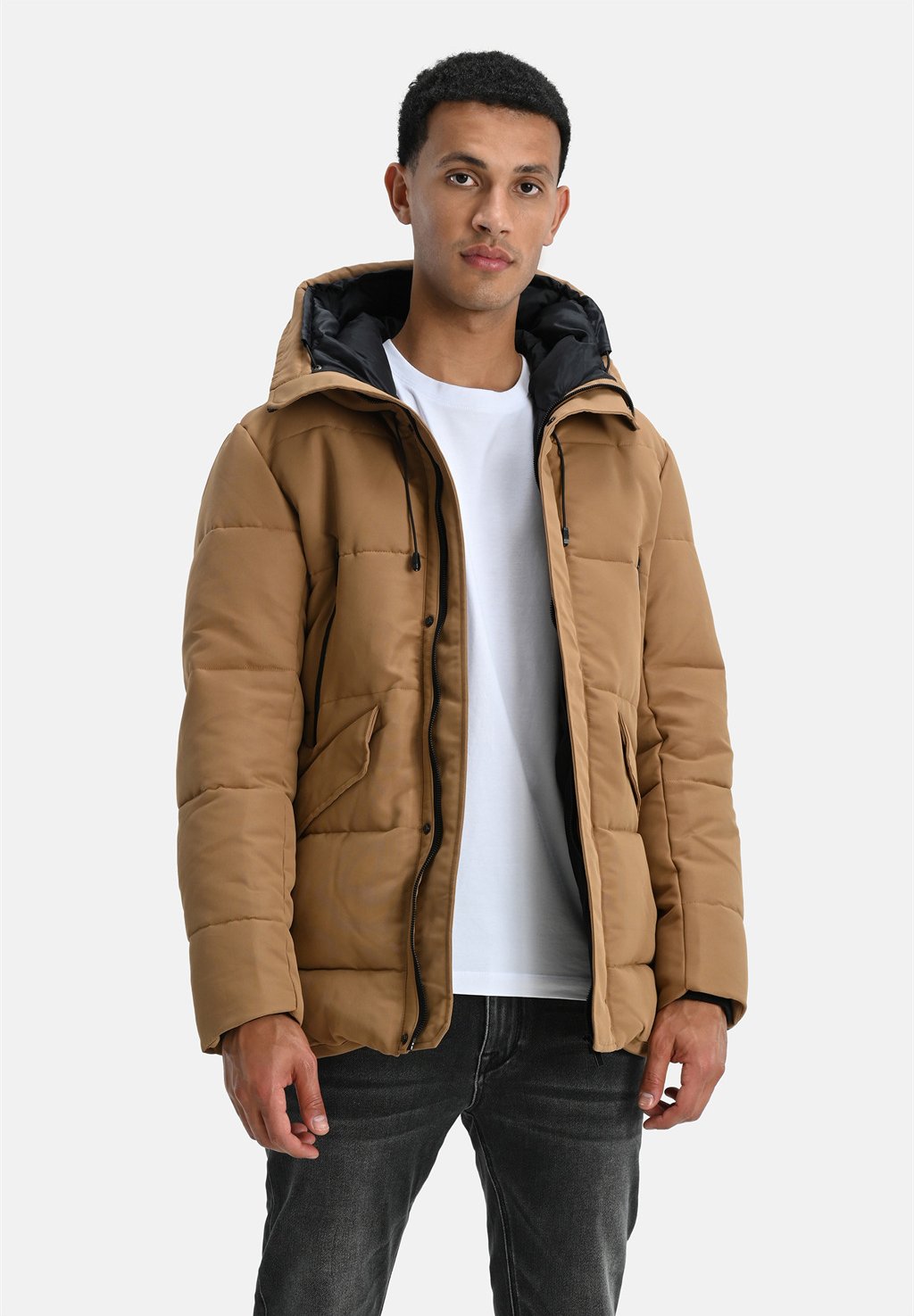 north face jas brown puffer jacket