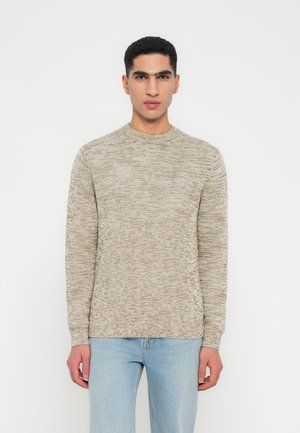 SLHDANE STRUCTURE CREW NECK - Pullover - oatmeal morel twist
