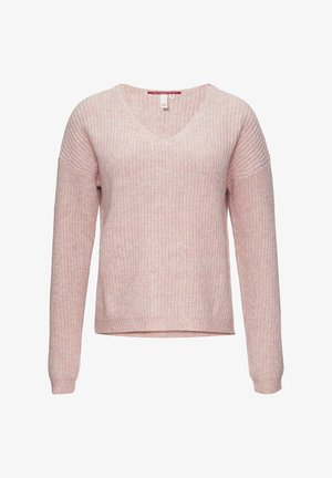 Heleda roosa koonuskudum, V-kaeluse, pikkade varrukate ja soonikstruktuuriga. Omab vabalt langevat lõiget ja veidi lühendatud pikkust.