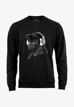 Cotton Prime, AFFE MONKEY MIT DJ-KOPFHÖRER - Sweatshirt - schwarz