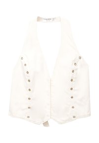 PULL&BEAR CROPPED STUDDED - Veste sans manches - beige - ZALANDO.FR