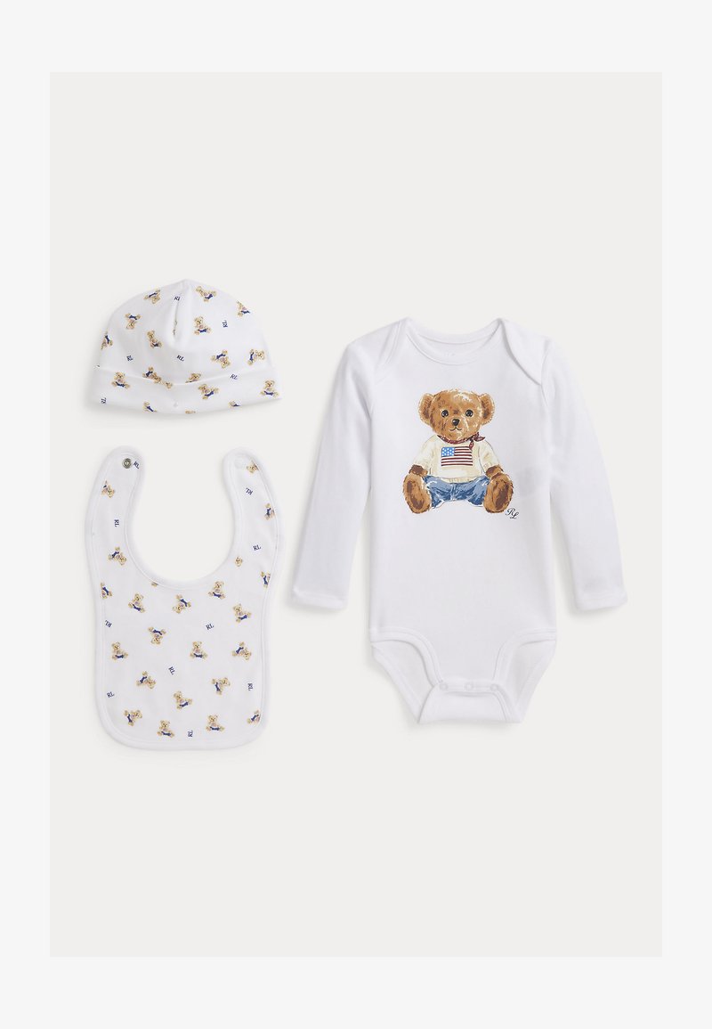 Polo Ralph Lauren POLO BEAR COTTON 3-PIECE GIFT SET - Hoed - white/multi-coloured