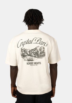 CRYSTAL PARIS NATURE - Print T-shirt - cream