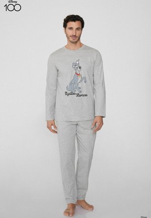 Tezenis DISNEY VAGABONDO SET - Pyjama set - grau y grigio melange chiaro stampa vagabo