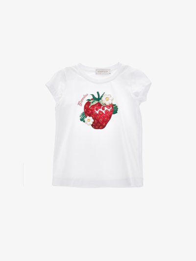 Monnalisa FRAGOLA - T-shirt estampada - white