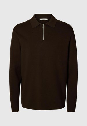 Selected, SLMTELLER FN HALF ZIP POLO NOOS - Longsleeve - delicioso