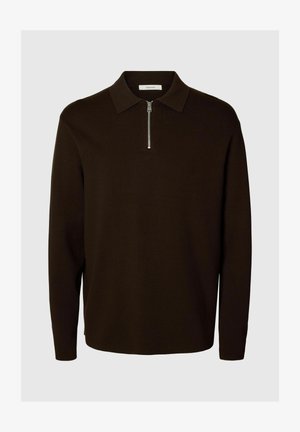 Selected, SLMTELLER FN HALF ZIP POLO NOOS - Longsleeve - delicioso
