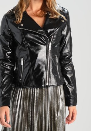 Faux leather jacket - black