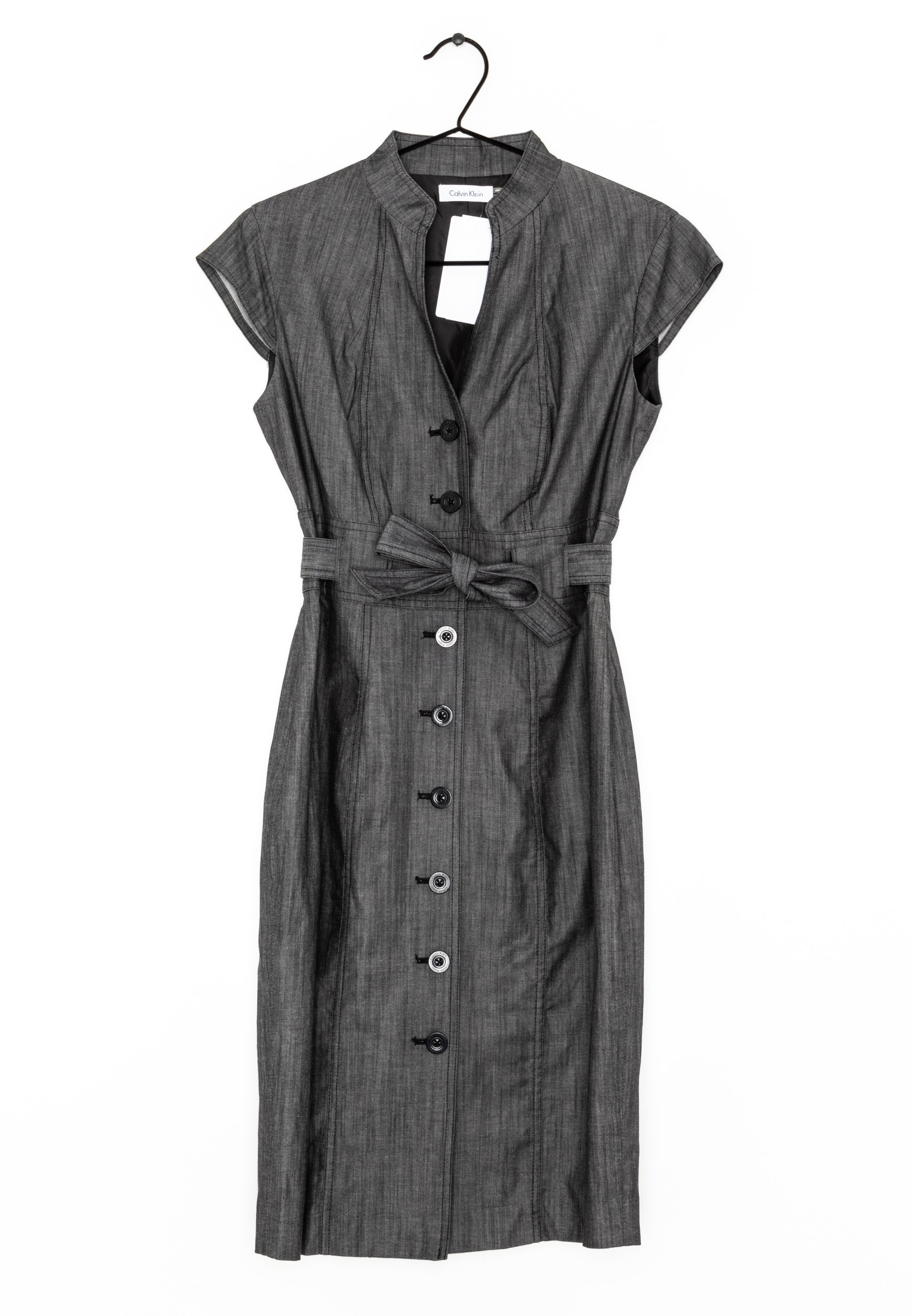knee length dresses for ladies CALVIN KLEIN LINEN BLEND SHIRT DRESS – Your Sports Performance