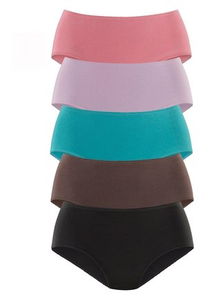 LASCANA 5 PACK - Slip - pink/brown/green