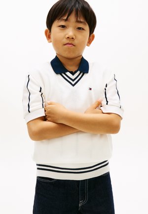 VARSITY VNECK - Strikkegenser - ivory