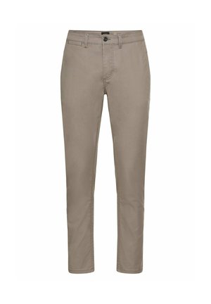 Khaki chino's met een slim fit, gemaakt van een katoenmix. Voorzien van een knoopsluiting, riemlussen en een recht gesneden ontwerp.