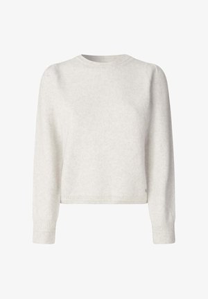 Hele halli kudum särk pikkade varrukatega ja ümmarguse kaelusega. Omab pehmet tekstuuri ning soonikkoes varrukaotste ja alumise äärtega. Ükski muster ei ole nähtav.