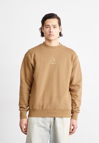 HUF TRIPLE TRIANGLE CREWNECK UNISEX - Sportinis megztinis - camel