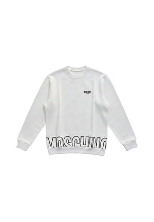 Moschino Underwear RUBBER MAXI LOGO FELPA GIROCOLLO - Haut de pyjama - white