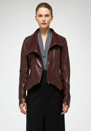 SIGRID - Leather jacket - bordeaux
