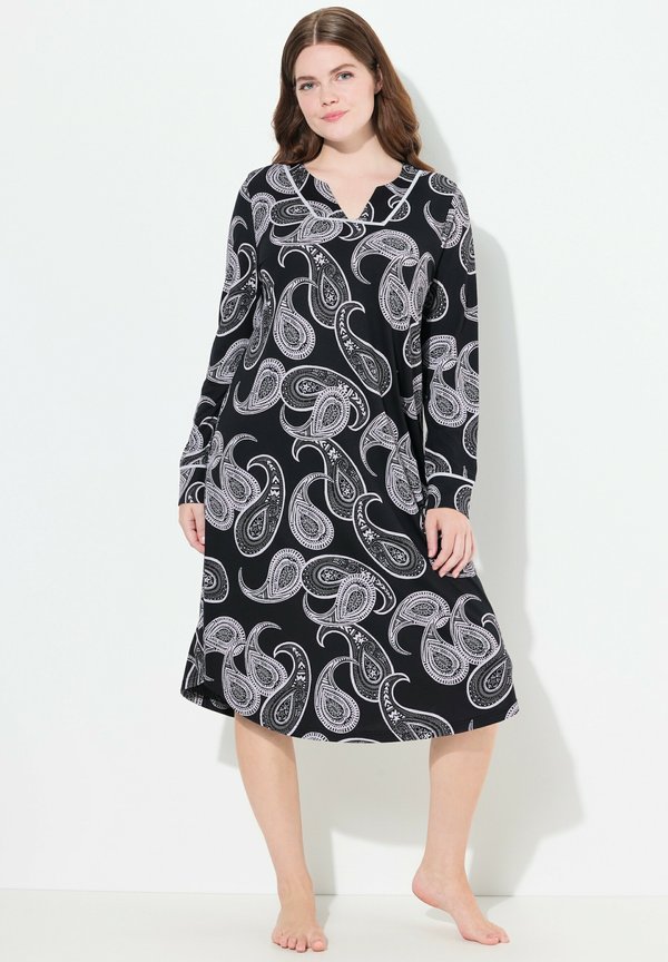 PAISLEY SPLIT NECK LONG SLEEVE - Nachthemd