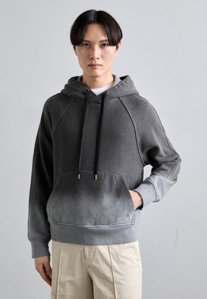 EASY RAGLAN DEGRADE HOODIE - Felpa - black/smoke melange