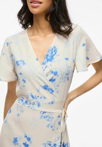 VILA VILOVIE WRAP DRESS - Freizeitkleid - birch