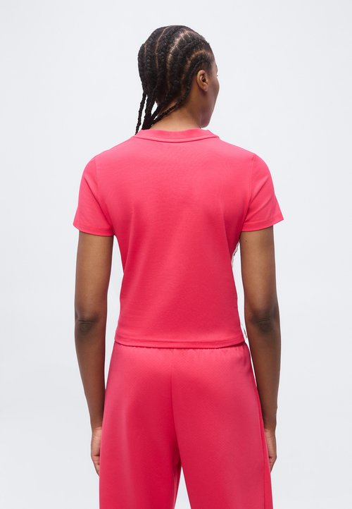 adidas ESSENTIALS 3 STRIPES SLIM BABY - Print T-shirt - power pink/white — photo 3