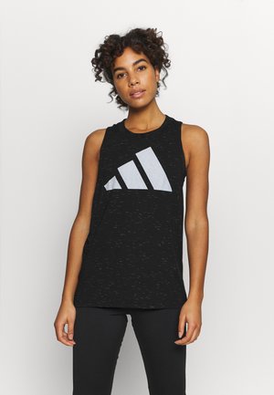 WIN TANK - Topper - black melange
