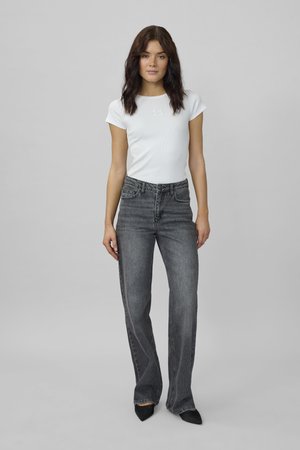 35 THE LOUIS 139  HIGH WIDE Y - Straight leg jeans - dark grey retro wash