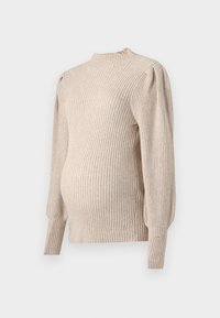 OLMKATIA HIGHNECK - Strickpullover - mocha meringue
