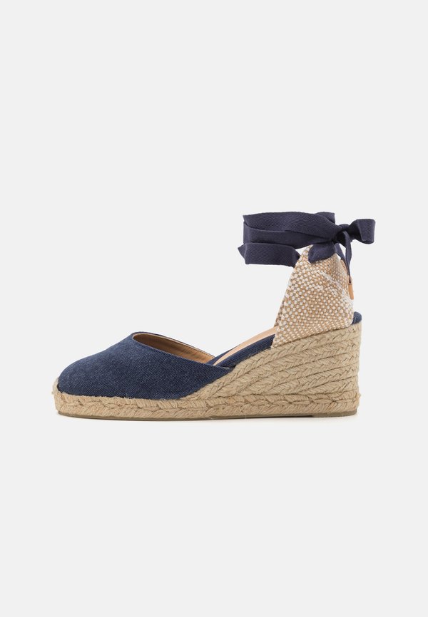 CARINA - Wedge sandals - azul oxford