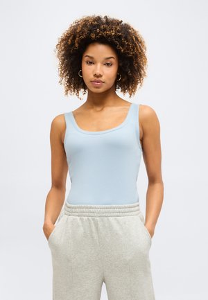 Selected SLFANNA U NECK TANK - Débardeur - dusty blue