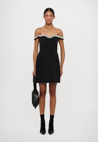ML Monique Lhuillier BLAIRE SHORT DRESS - Proginė apranga - black