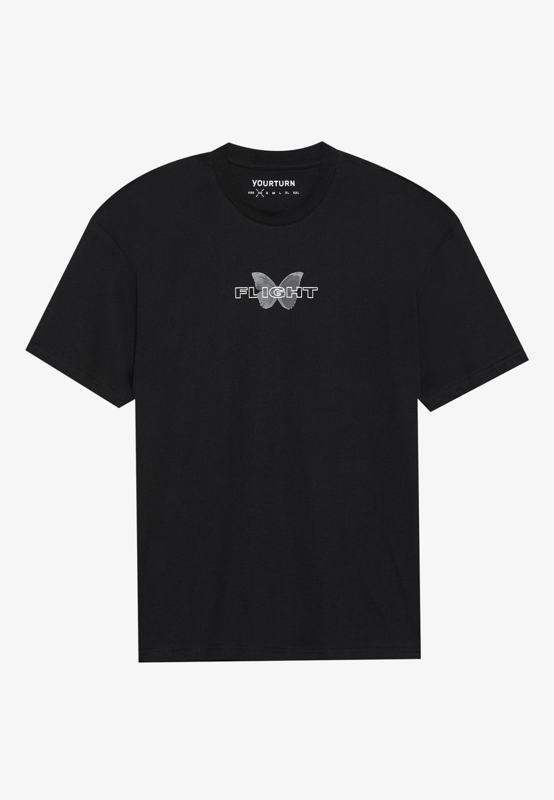 YOURTURN T-shirt print zwart YOURTURN T-shirt print zwart