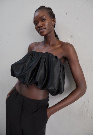 Et Ochs MICHELLE SCRUNCHIE CROP - Débardeur - black